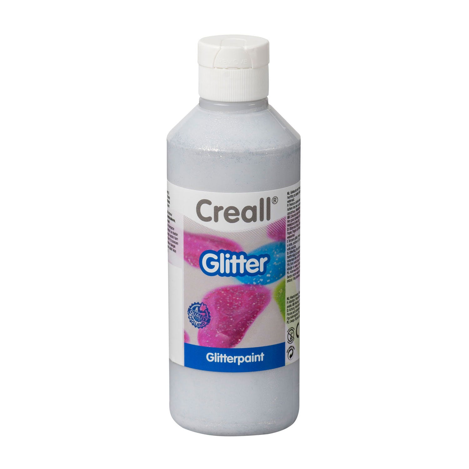 Creall Glitter Farbe Silber, 250 ml