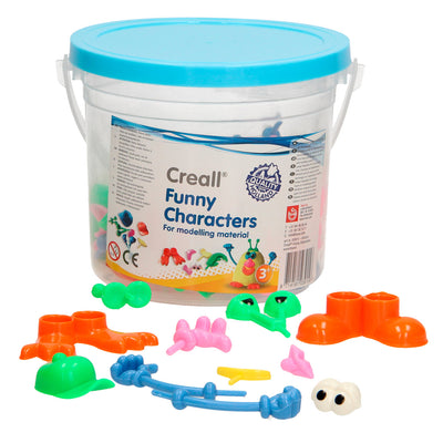 Creall Funny Charaktere Klei Accessoires, 130dlg