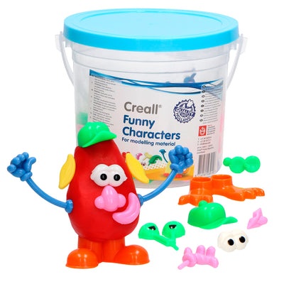 Creall Funny Charaktere Klei Accessoires, 130dlg