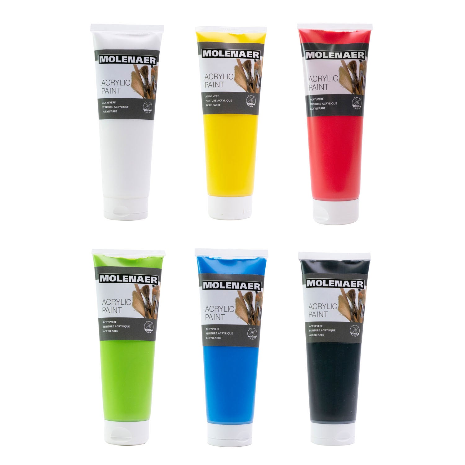 Molenaer Acrylfarbe, 6x250ml