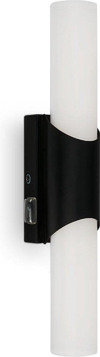 Briloner Lime - LED-Spiegelleuchte - Badezimmerspiegelbeleuchtung - mit integriertem Schalter - neutralweißes Licht 4.000k - 6,5w - 700 lm - schwarz - 32cm