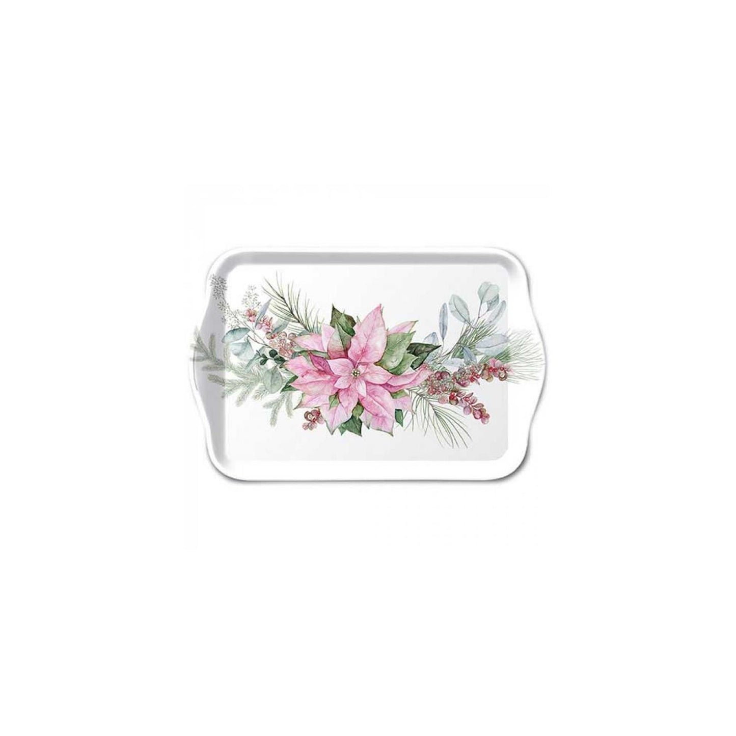 Ambiente Tablett 13x21cm rosa Weihnachtsstern