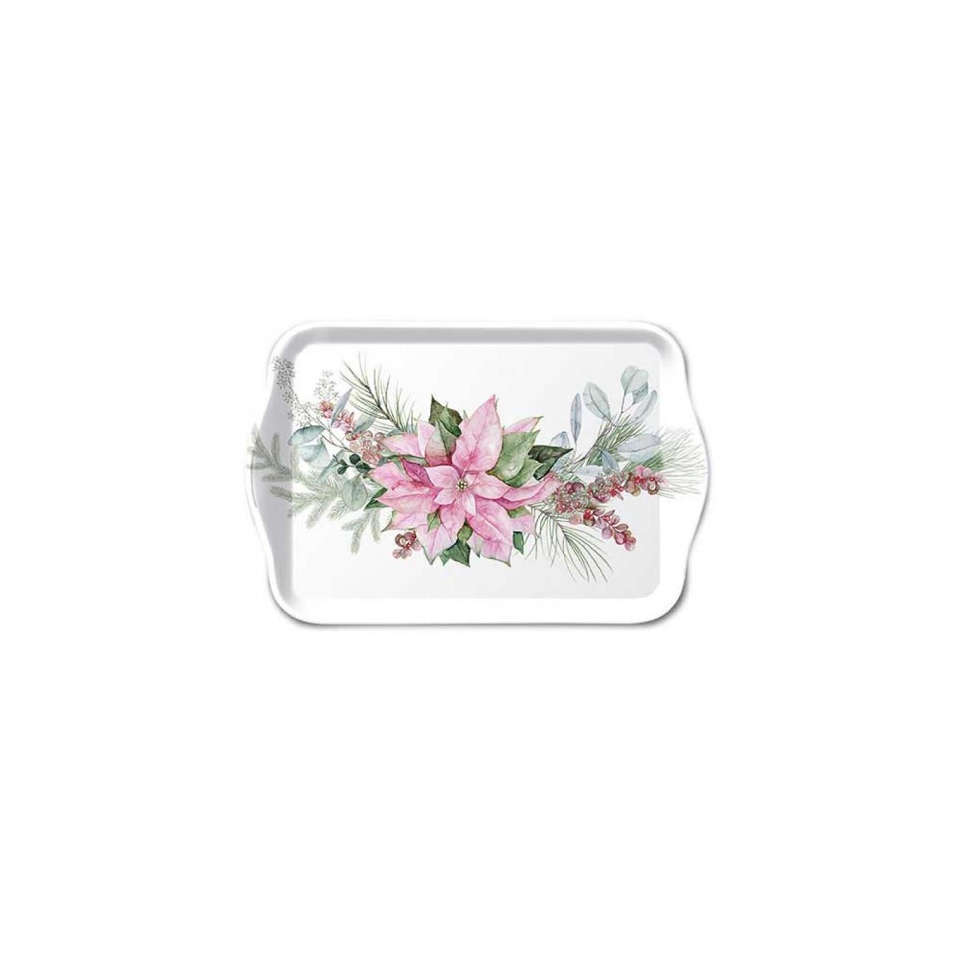 Ambiente Tablett 13x21cm rosa Weihnachtsstern