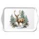 Ambiente Tablett Winterhirsch Melamin 13x21 cm weiß