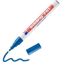 Lackmarker Edding 751 Blau 1-2 mm Rundspitze