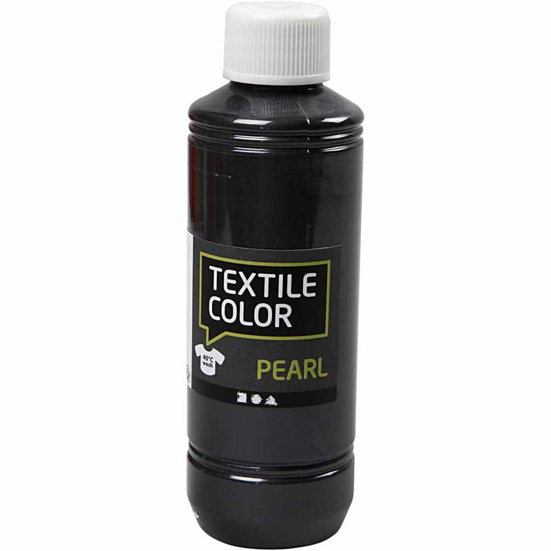 Creativ Company Textilfarbe, Perlmutt, Grau, 250 ml 1 Flasche