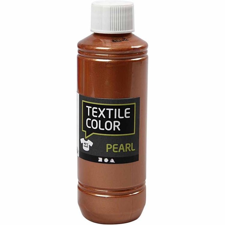 Creativ Company Textilfarbe, Perlmutt, Kupfer, 250 ml 1 Flasche