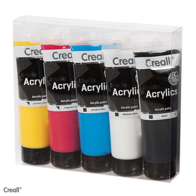 Creall Studio-Acrylfarben, 5 Tuben à 120 ml