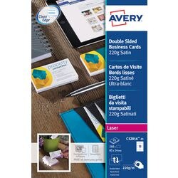 Visitenkarten avery 220g m2 85 x 54 mm extra glatt