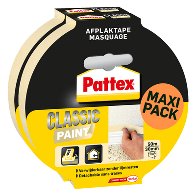 Pattex 1069917 – klassische Farbe 30 mm x 50 mm, Maxi-Pack | 6 Stück