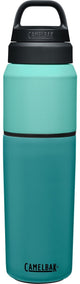Camelbak Multibev Vakuum-Edelstahl – Wasserflasche mit abnehmbarem Kaffee-Tee-Becher – 650 ml + 500 ml – grün grün (Küstenlagune)