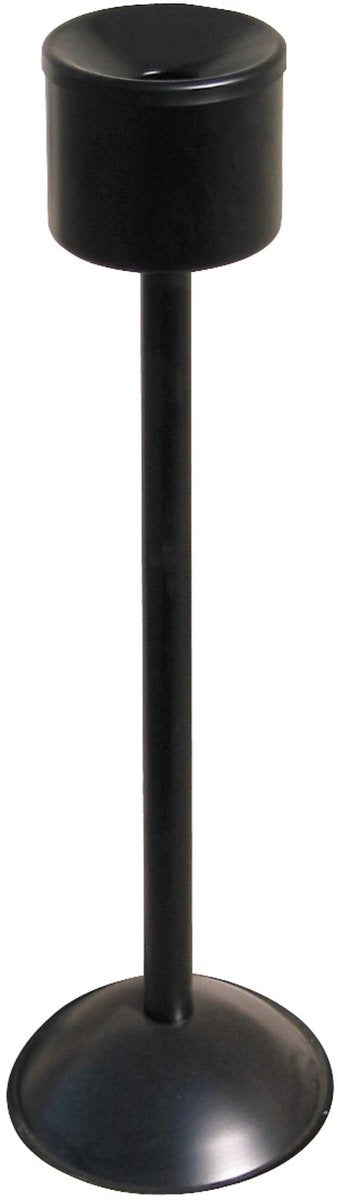 Meva – freistehender selbstverlöschender Aschenbecher – Innenbereich – Schwarz – 150 mm – 860 mm