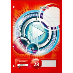 Notizblock Landré 50 Blatt rot