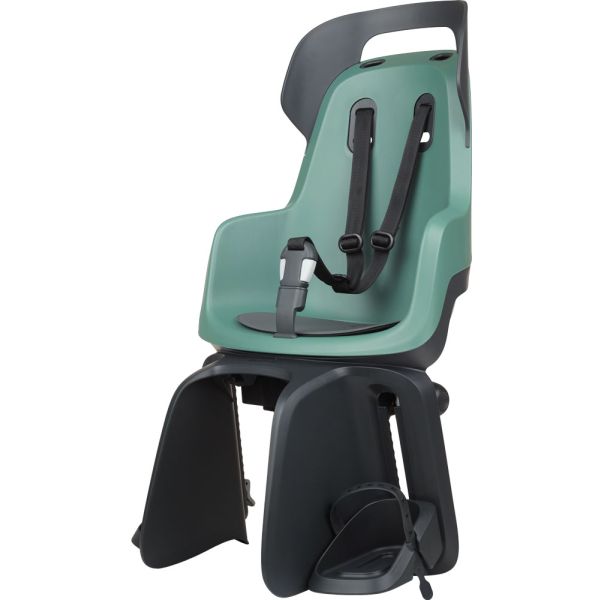 Bobike Go Rs Rücksitz mit Schlafmodus. Farbe: Pepperlich Green, Trägermontage