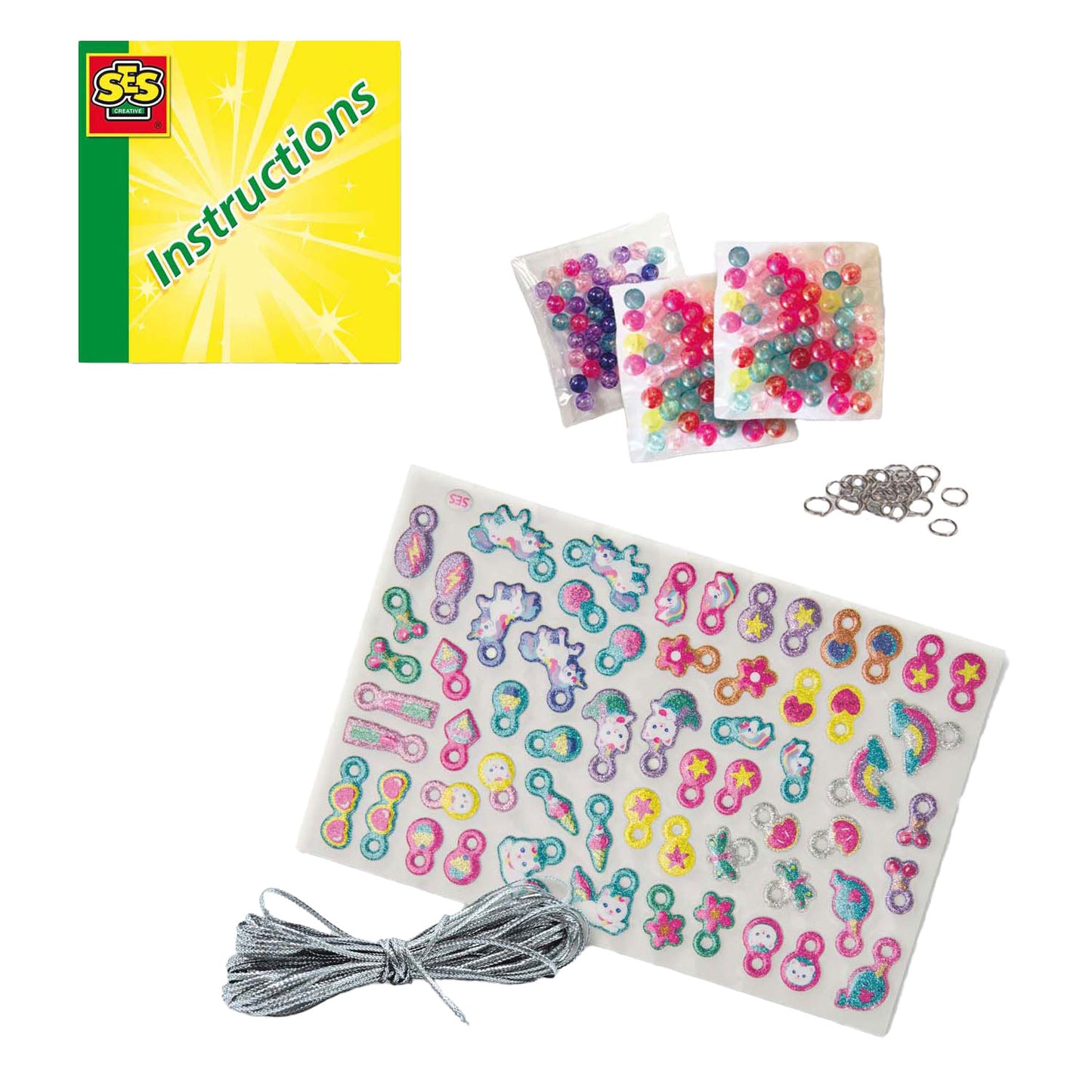 SES Puffy Glitter Aufkleber Armbänder
