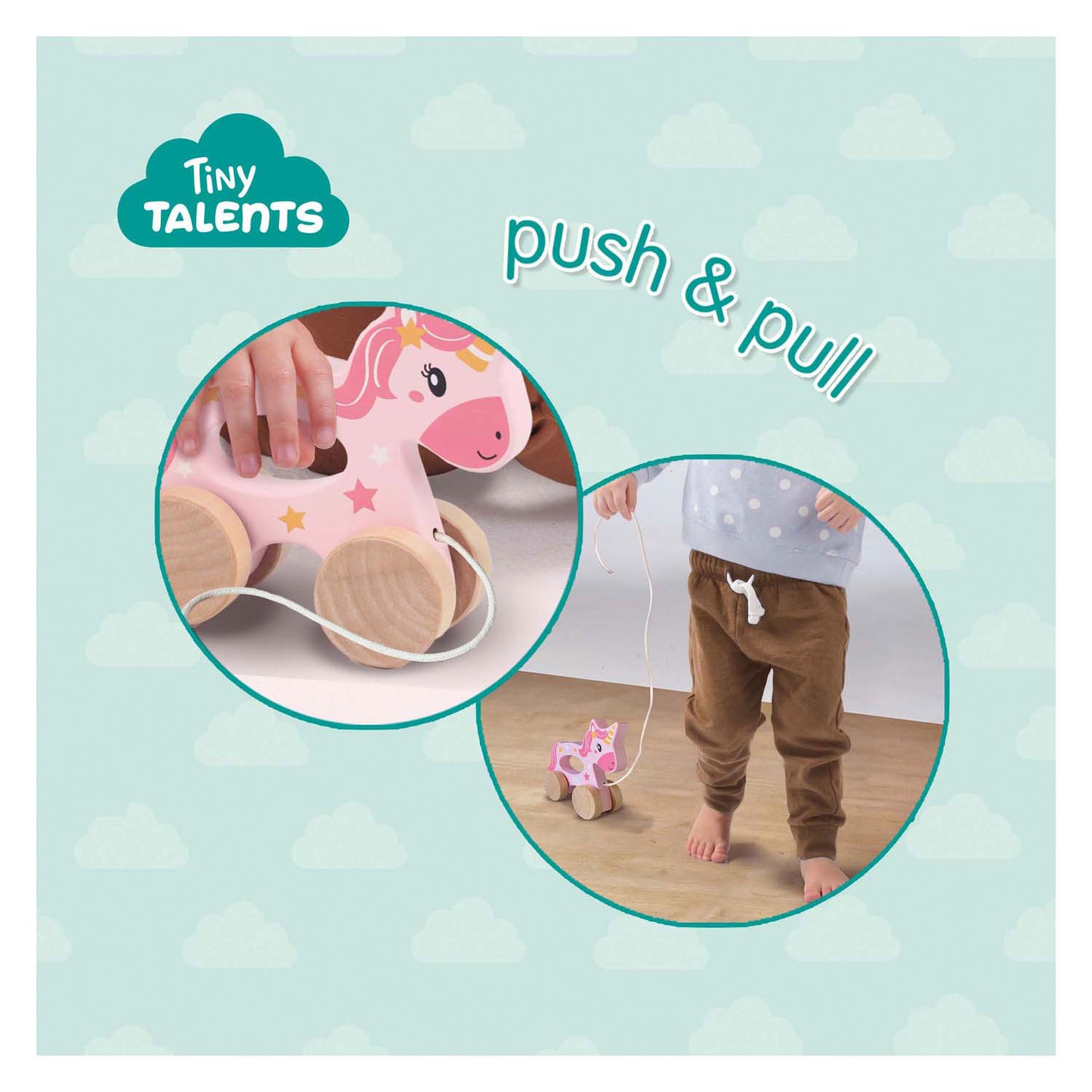 SES Houten Trekvier 2 in 1 - Einhorn