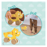 SES Houten Trekvier 2 in 1 - Triceratops - afbeelding 3
