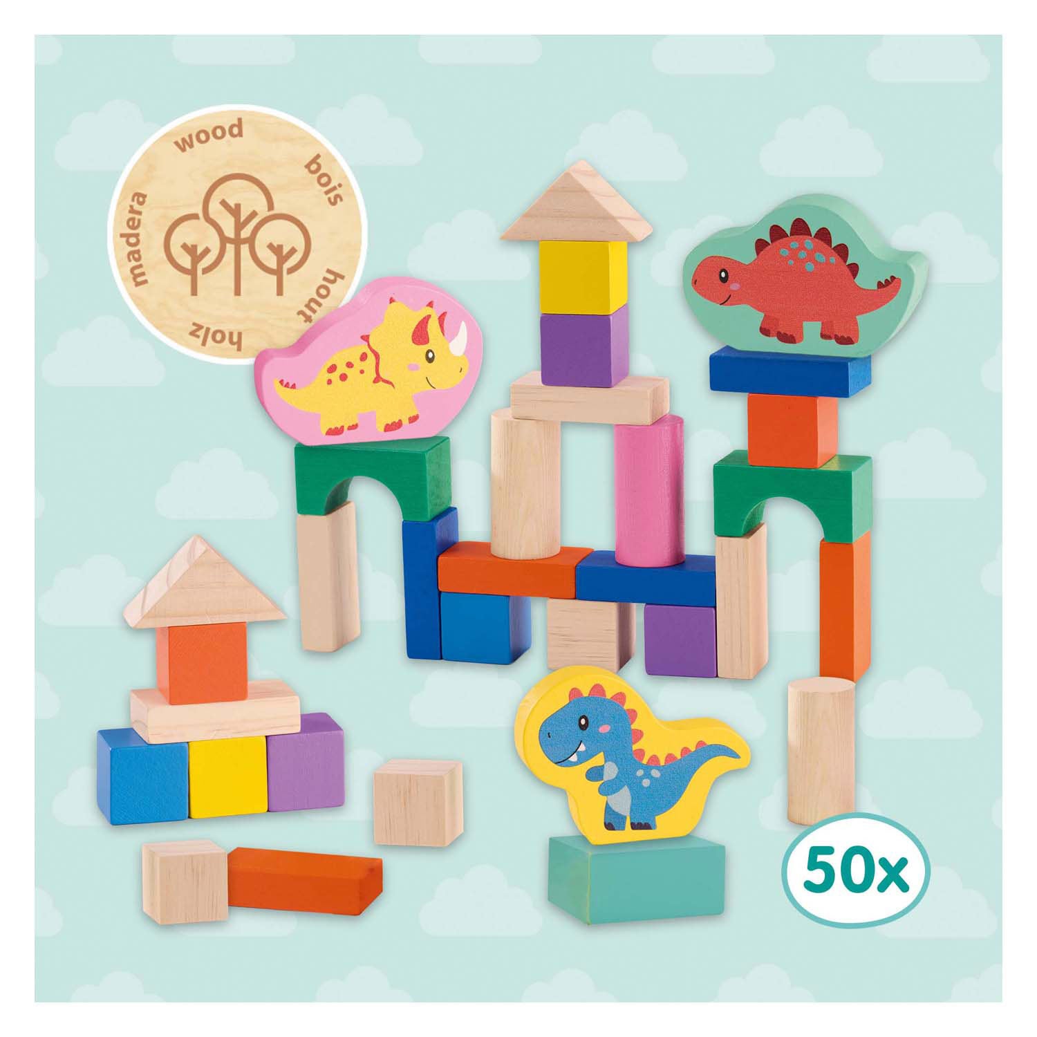 SES -Holzbausteine ​​Dinos, 50..