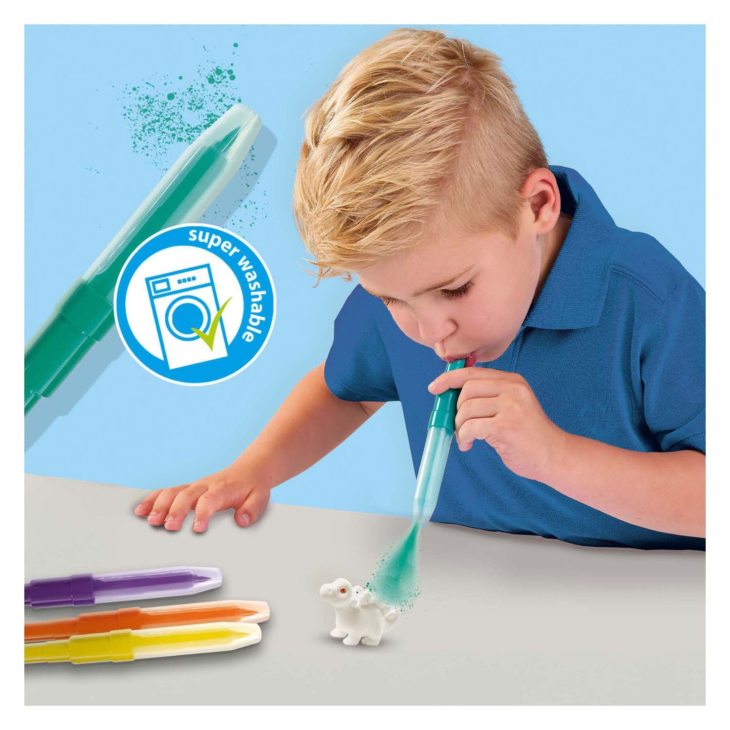 SES Blow Airbrush Stifte - Dinosaurier, 3st.