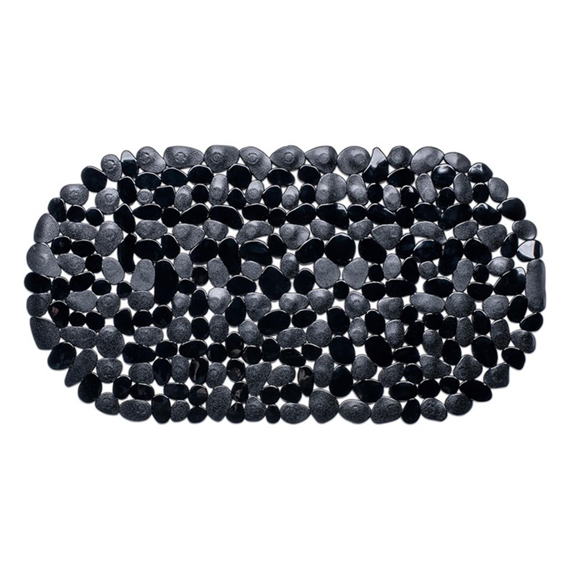 Wicotex Badematte Anti-Rutsch-Steine 68x35cm schwarz