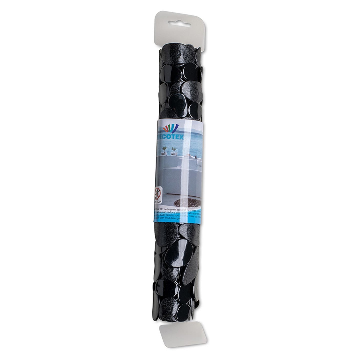 Wicotex Badematte Anti-Rutsch-Steine 68x35cm schwarz