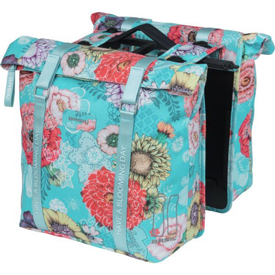 Basilikum Bloom Field Doppelfahrradbeutel, wasserdicht, himmelblau, 35l
