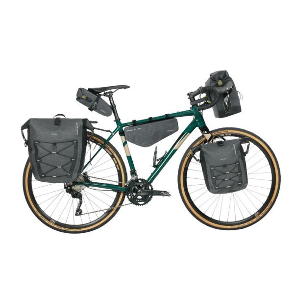 Basilikum Navigator Storm Mikes Seitenfahrradbeutel - sportlicher und funktionaler einzelner Fahrradbeutel - Schwarz - 100% wasserdicht