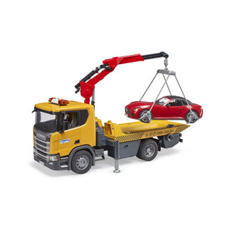 BRUDER SCANIA SUPER 560R TOW TRACK mit Wasserhahn und Licht und