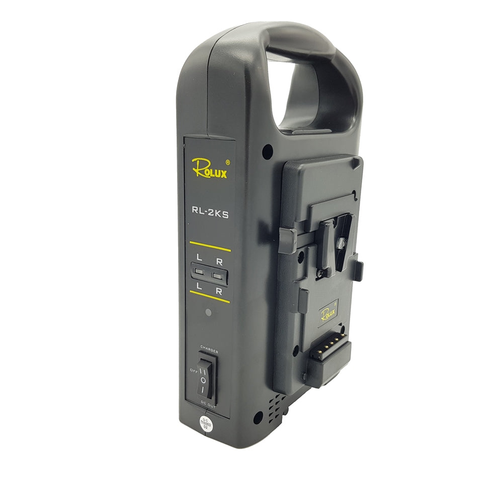 Rolux Double Battery Ladegerät RL-2Ks für V-Mount-Akku