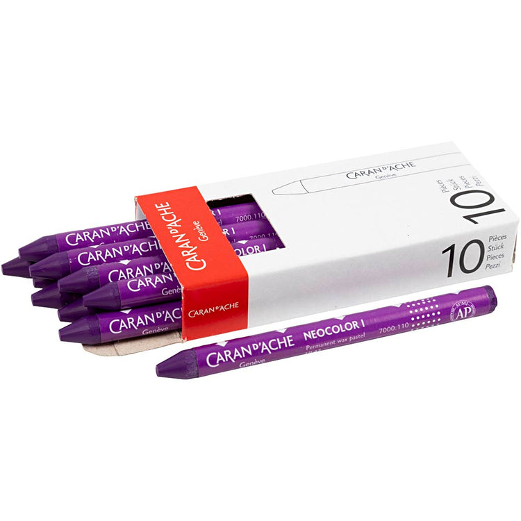 Caran dache caran d'ache neocolor i, L: 10 cm, Stärke 8,5 mm, flieder (110), 10 Stück 1 Box