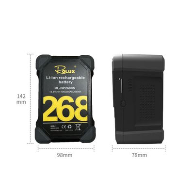 Rolux Smart V-Mount Batterie RL-BP2680S 268WH 14,4 V 19000mah