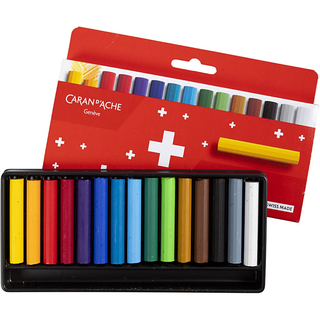 Caran Dache Caran d'Ache Neocolor i, Junior, L: 5 cm, Stärke 8,5 mm, verschiedene Farben, 15 Stück 1 Box