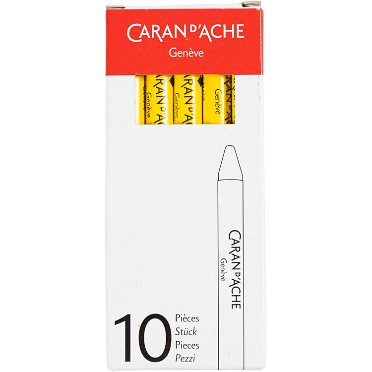 Caran dache caran d'ache neocolor i, L: 10 cm, Stärke 8,5 mm, gelb (010), 10 Stück 1 Box