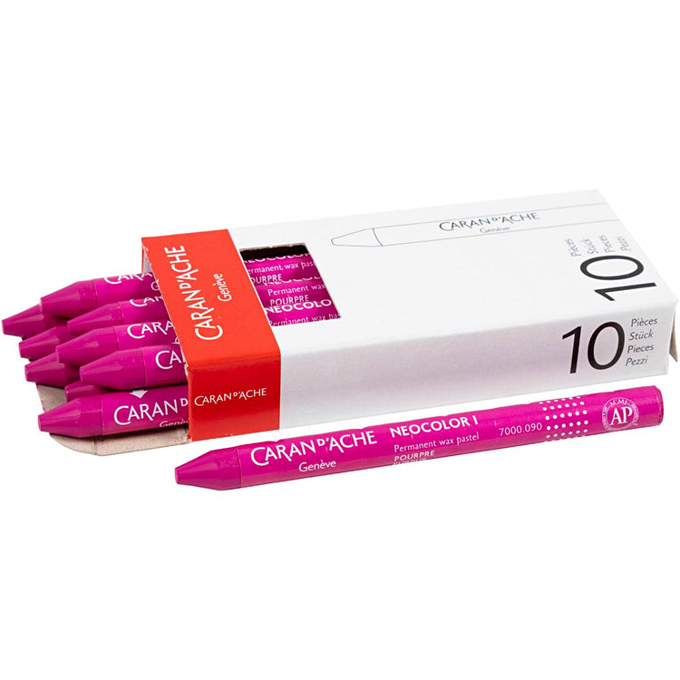 Caran Dache Caran d'ache neocolor i, L: 10 cm, Stärke 8,5 mm, Purpur (090), 10 Stück 1 Box