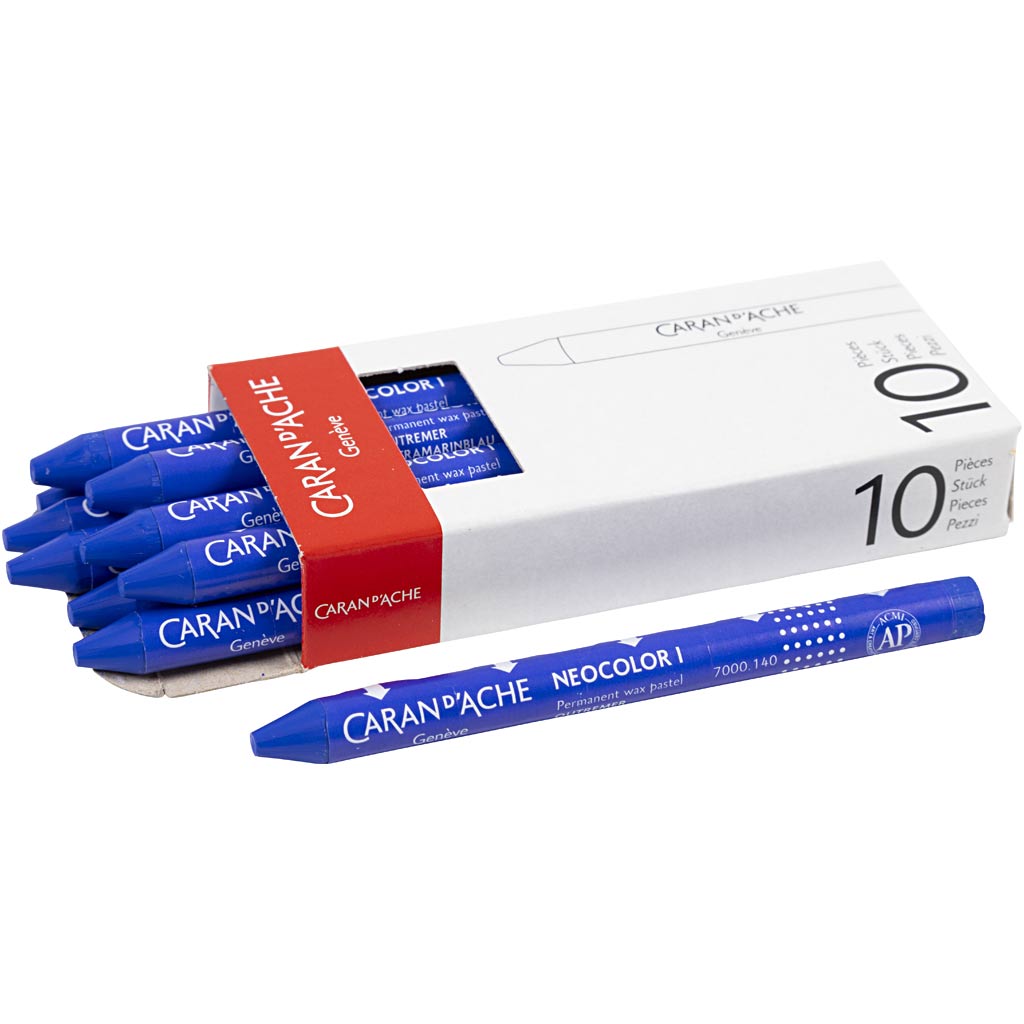 Caran Dache Caran d'ache neocolor i, L: 10 cm, Stärke 8,5 mm, Ultramarin (140), 10 Stück 1 Box