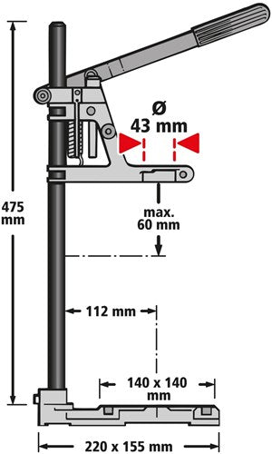 Wolfcraft Wolfcraft Bohrer 23x16 cm 3406000