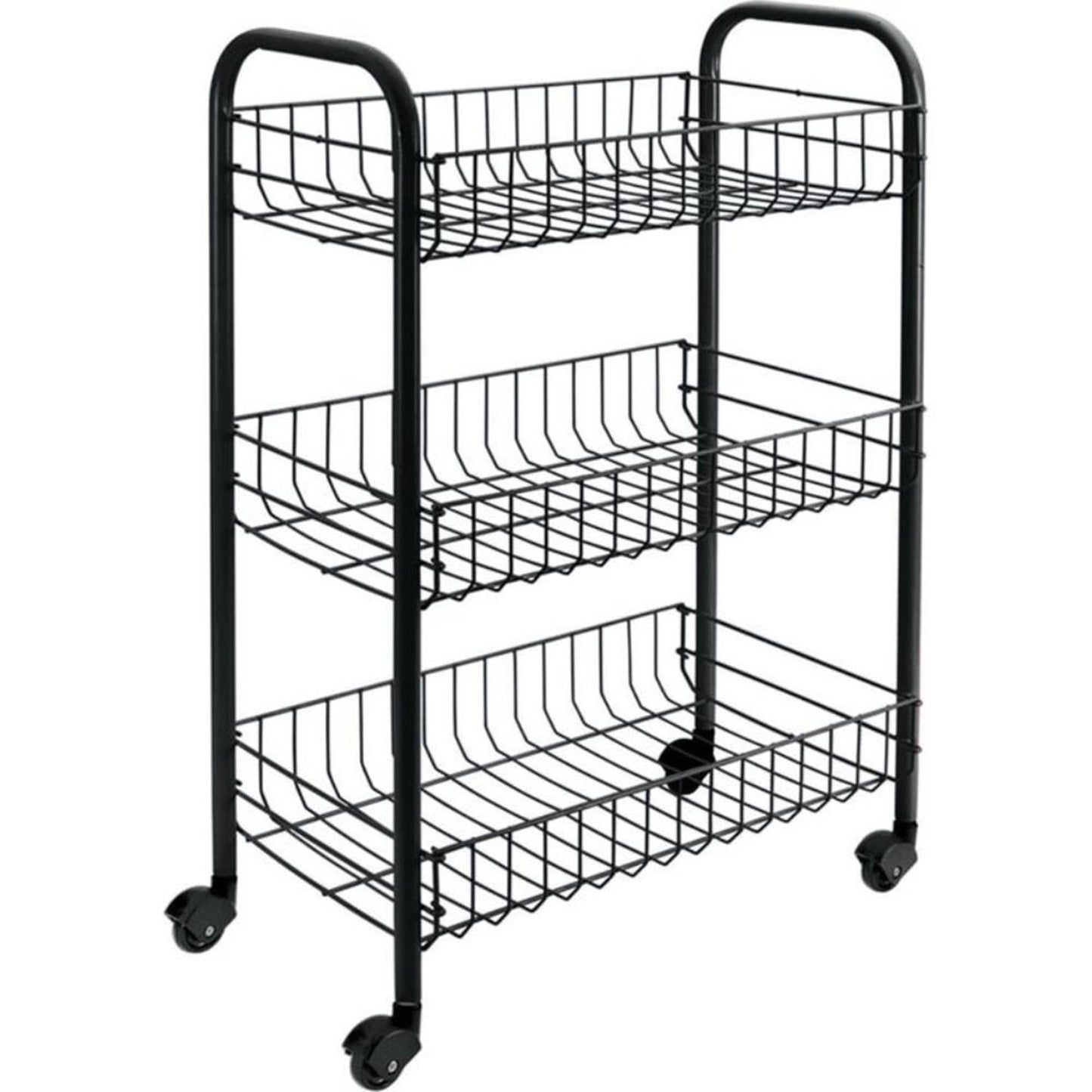 Tomado-Metaltex Tomado-Metaltex Siena Küchenwagen mit Rädern 41x23x63 cm Schwarz