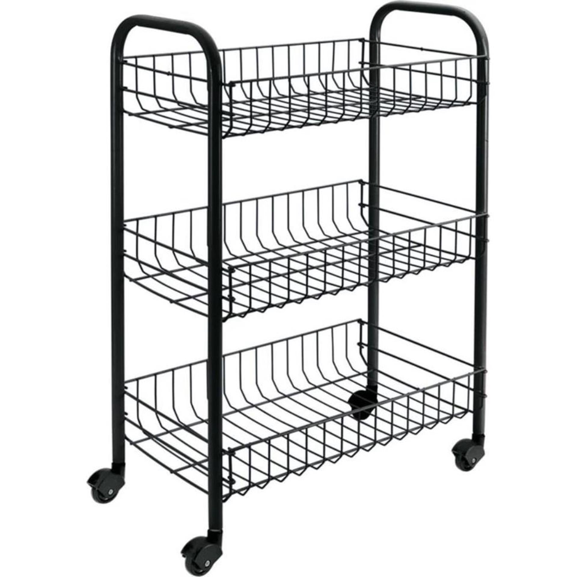 Tomado-Metaltex Tomado-Metaltex Siena Küchenwagen mit Rädern 41x23x63 cm Schwarz