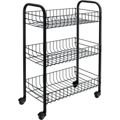 Tomado-Metaltex Tomado-Metaltex Siena Küchenwagen mit Rädern 41x23x63 cm Schwarz