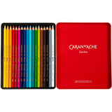 Caran Dache Caran d'Ache Supracolor II Aquarellstifte, L: 17 cm, Mine 3,8 mm, verschiedene Farben, 18 Stück 1 Box - afbeelding 1
