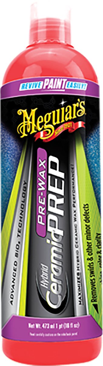Meguiar's Meguiar's Hybrid Ceramic Pre-Wax Prep 473 ml – Lackvorbereiter für Autos – für Hybrid-Keramikschutz – glanzverstärkendes Vorwachs