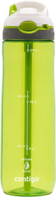 Contigo Ashland Autospout-Wasserflasche mit Strohhalm | große BPA-freie Trinkflasche mit 720 ml | Sportflasche | auslaufsichere Trinkflasche | ideal für die Schule, das Fitnessstudio, Radfahren, Laufen, Walken | Zitrone