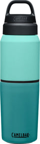 Camelbak Multibev Vakuum-Edelstahl – Wasserflasche mit abnehmbarem Kaffee-Tee-Becher – 500 ml + 350 ml – grün grün (Küstenlagune)