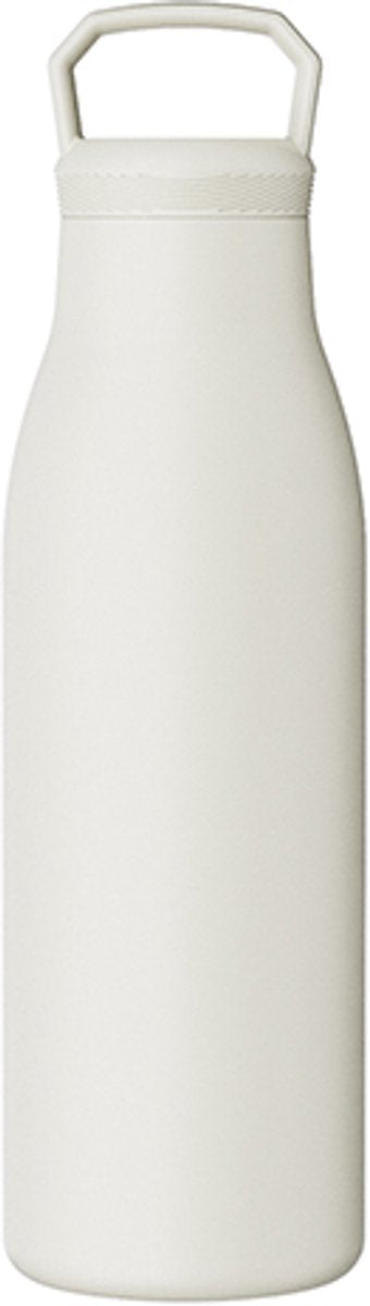 Sans Marque Kozie Thermoskanne ohne Marke 500 ml – Edelstahl – doppelwandig isoliert – cremebeige – auslaufsichere Trinkflasche