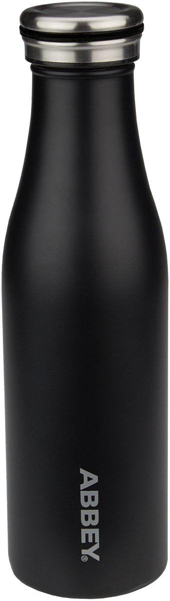 Abbey doppelwandige Trinkflasche – Victoria – 0,45 l – Schwarz Silber – 0,45 l