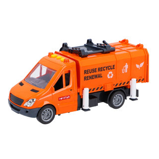 Rapid Wheels Müllwagen mit Licht, Klang und Reibung
