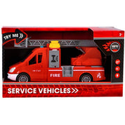 Rapid Wheels Fire Truck mit Leiter und Licht sowie Klang- und Reibungsspray -Funktion - afbeelding 1