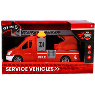 Rapid Wheels Fire Truck mit Leiter und Licht sowie Klang- und Reibungsspray -Funktion
