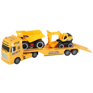 Schnellräder Autotransporter Baufahrzeuge mit Licht, Klang und Reibung bauen