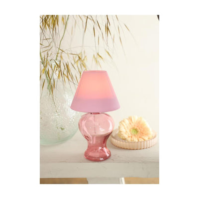 Ideas 4 Seasons Glas-Teelichtlampe weich rosa h16cm